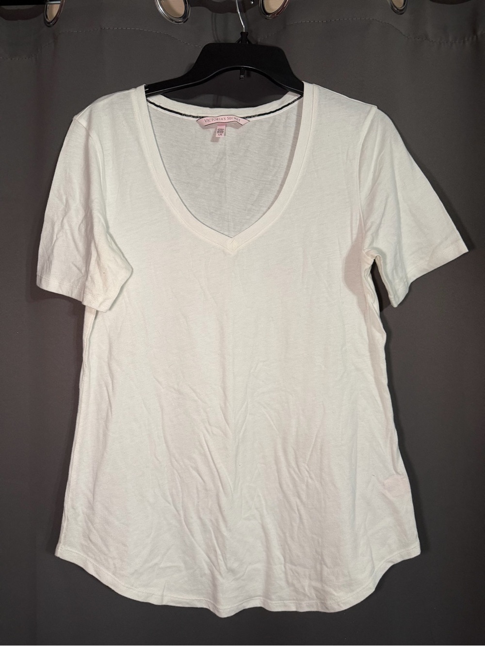 Victoria's Secret White V-Neck Basic Tee